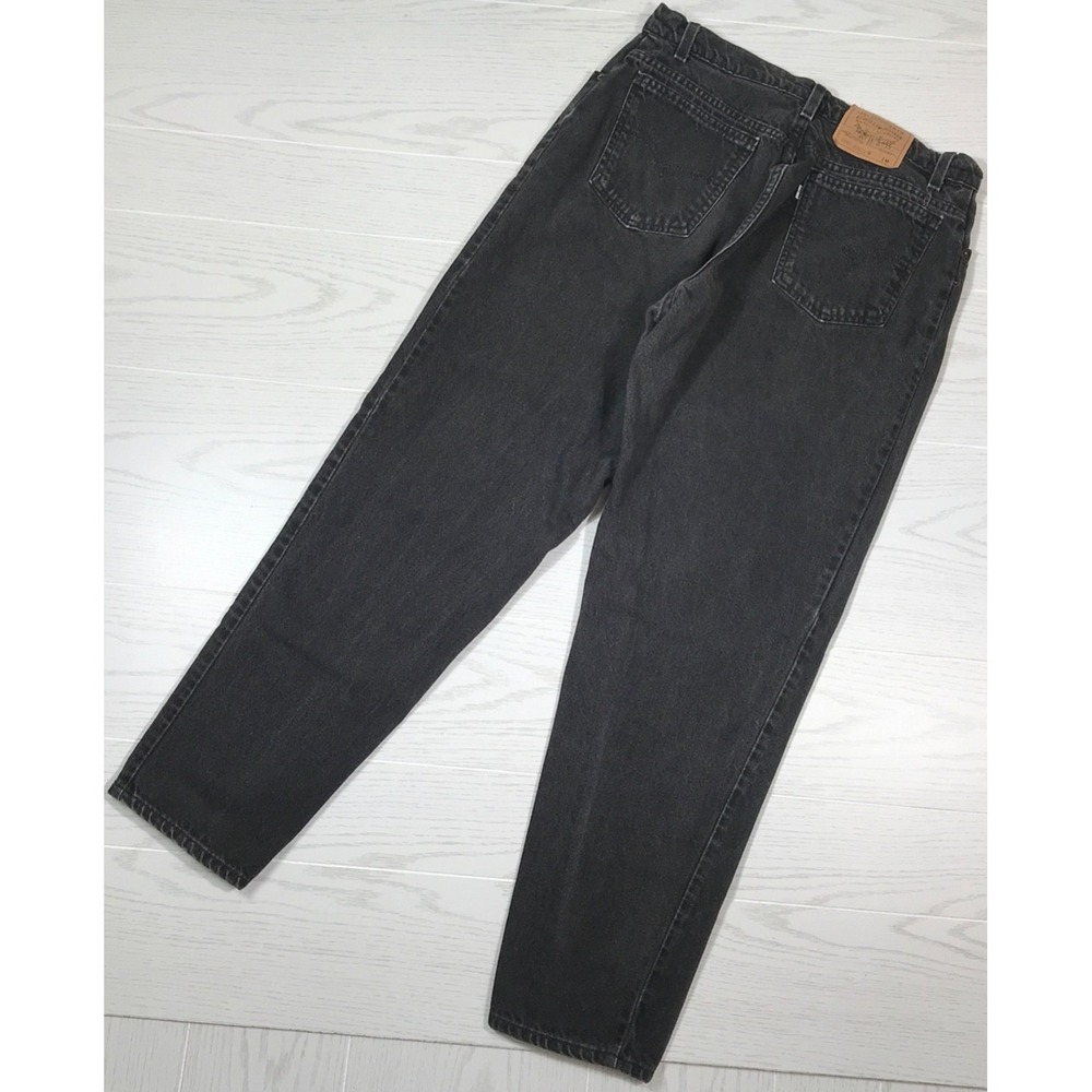 Vintage 90s Levi's Jeans Women 16 Black Relaxed Fit Tapered Mom 951 Made In USA